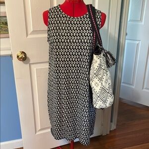 J. Jill Black and White Patterned Dress
